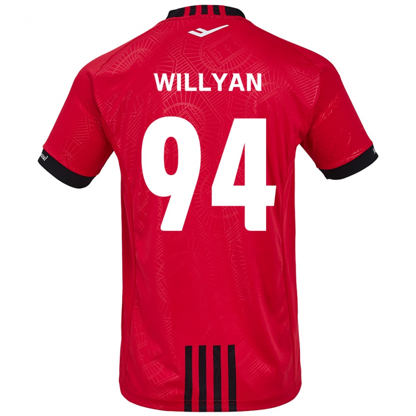 Niño Camiseta Willyan #94 Negro Rojo 1ª Equipación 2024/25 La Camisa Chile