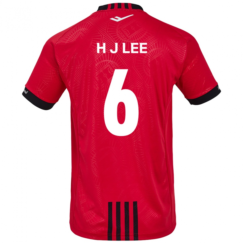 Niño Camiseta Ju-Hwan Lee #6 Negro Rojo 1ª Equipación 2024/25 La Camisa Chile