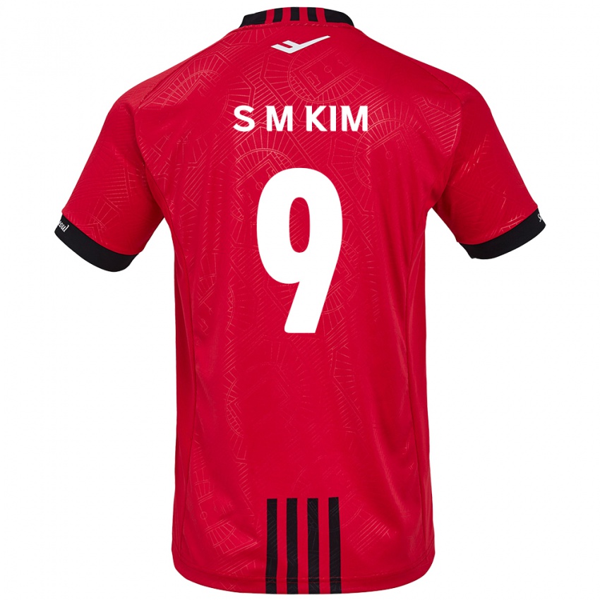 Niño Camiseta Min-Sung Kim #9 Negro Rojo 1ª Equipación 2024/25 La Camisa Chile