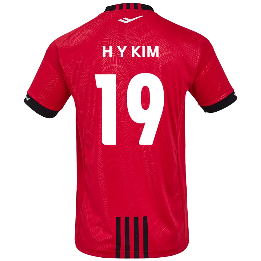 Niño Camiseta Yong-Hyuk Kim #19 Negro Rojo 1ª Equipación 2024/25 La Camisa Chile