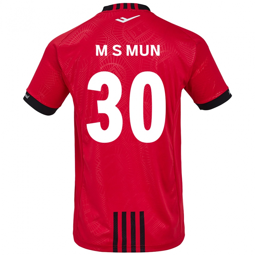 Niño Camiseta Seong-Min Mun #30 Negro Rojo 1ª Equipación 2024/25 La Camisa Chile