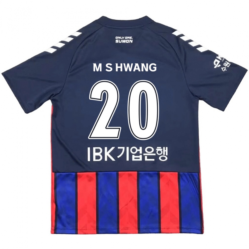 Niño Camiseta Soon-Min Hwang #20 Azul Rojo 1ª Equipación 2024/25 La Camisa Chile