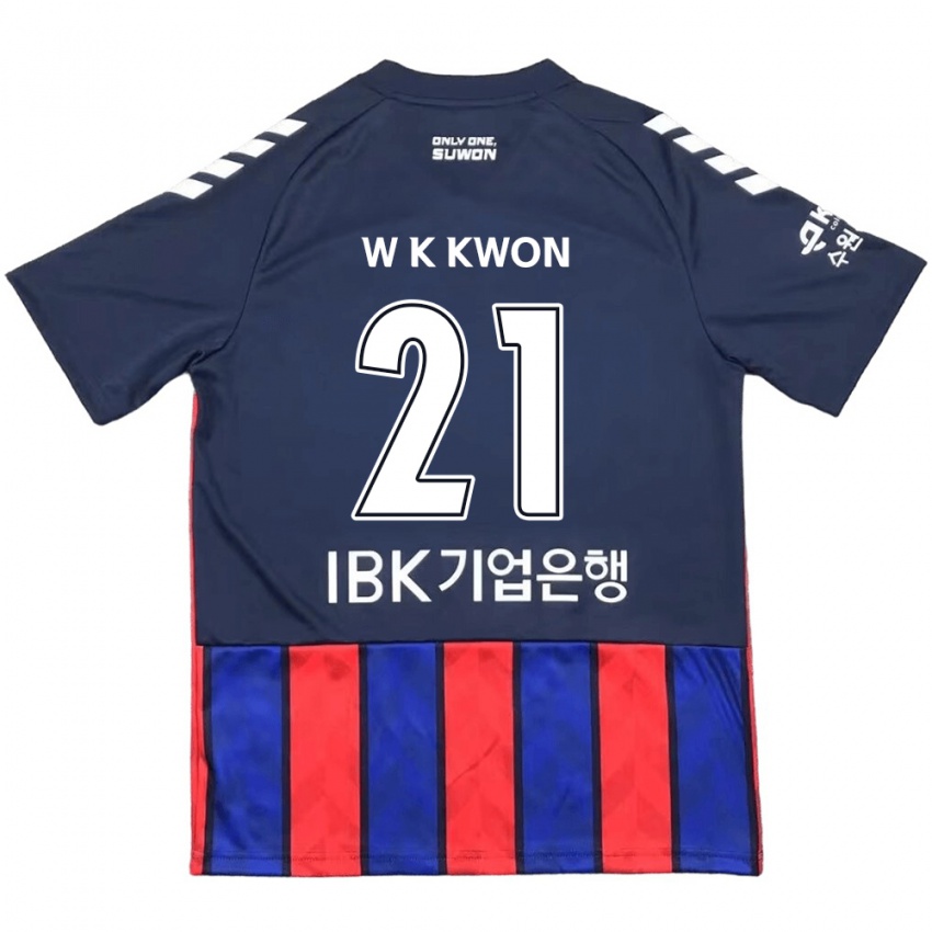 Niño Camiseta Kyung-Won Kwon #21 Azul Rojo 1ª Equipación 2024/25 La Camisa Chile