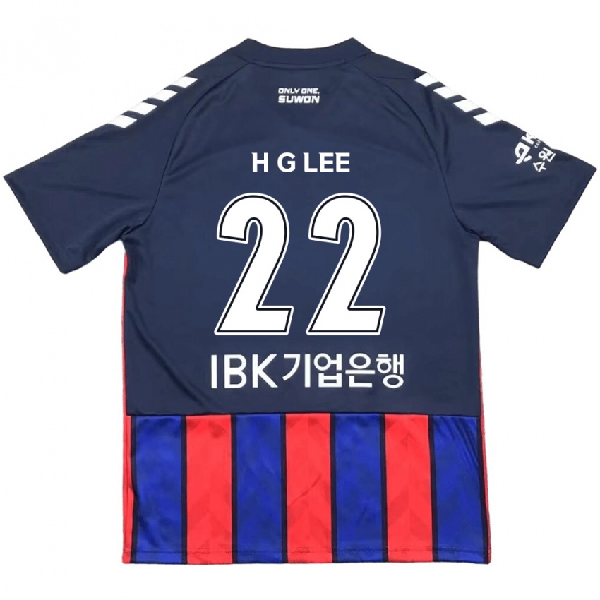 Niño Camiseta Gwang-Hyeok Lee #22 Azul Rojo 1ª Equipación 2024/25 La Camisa Chile