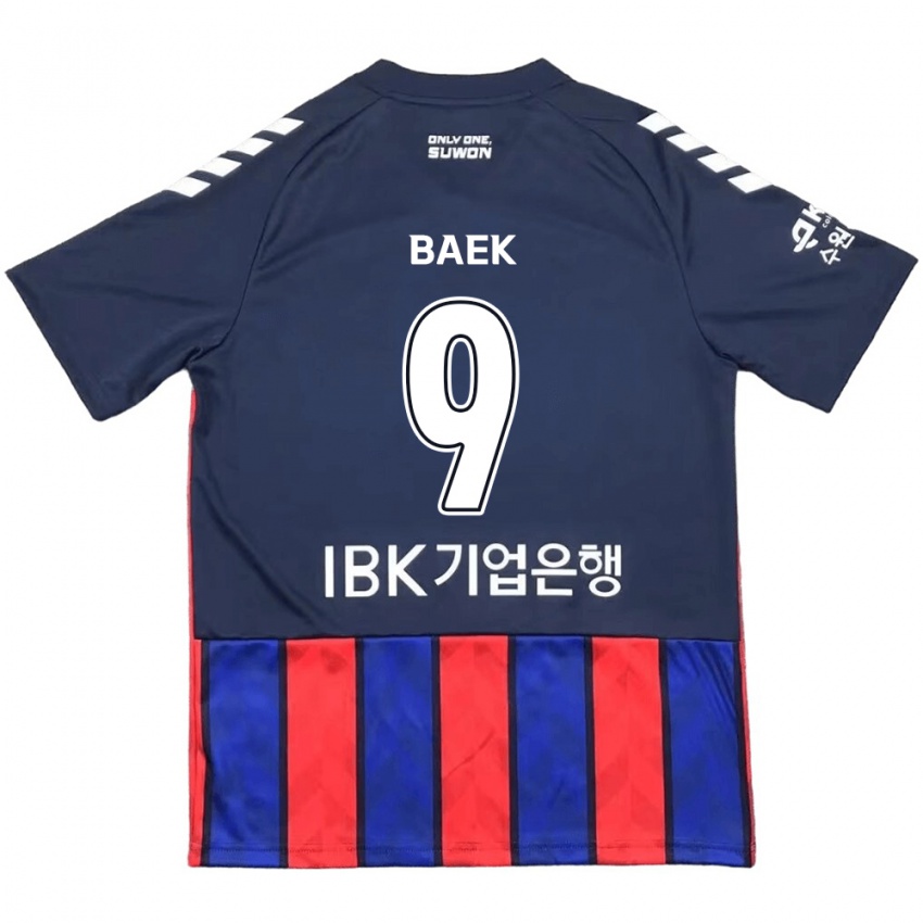 Niño Camiseta Kyeong Baek #9 Azul Rojo 1ª Equipación 2024/25 La Camisa Chile