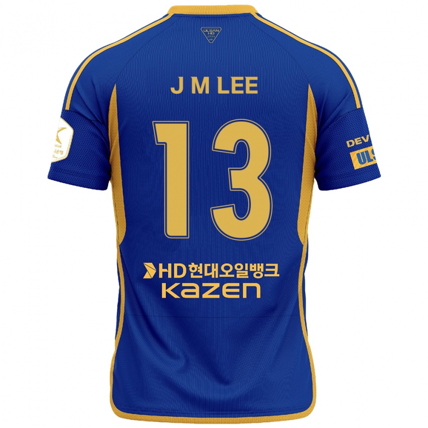 Niño Camiseta Myung-Jae Lee #13 Azul Amarillo 1ª Equipación 2024/25 La Camisa Chile