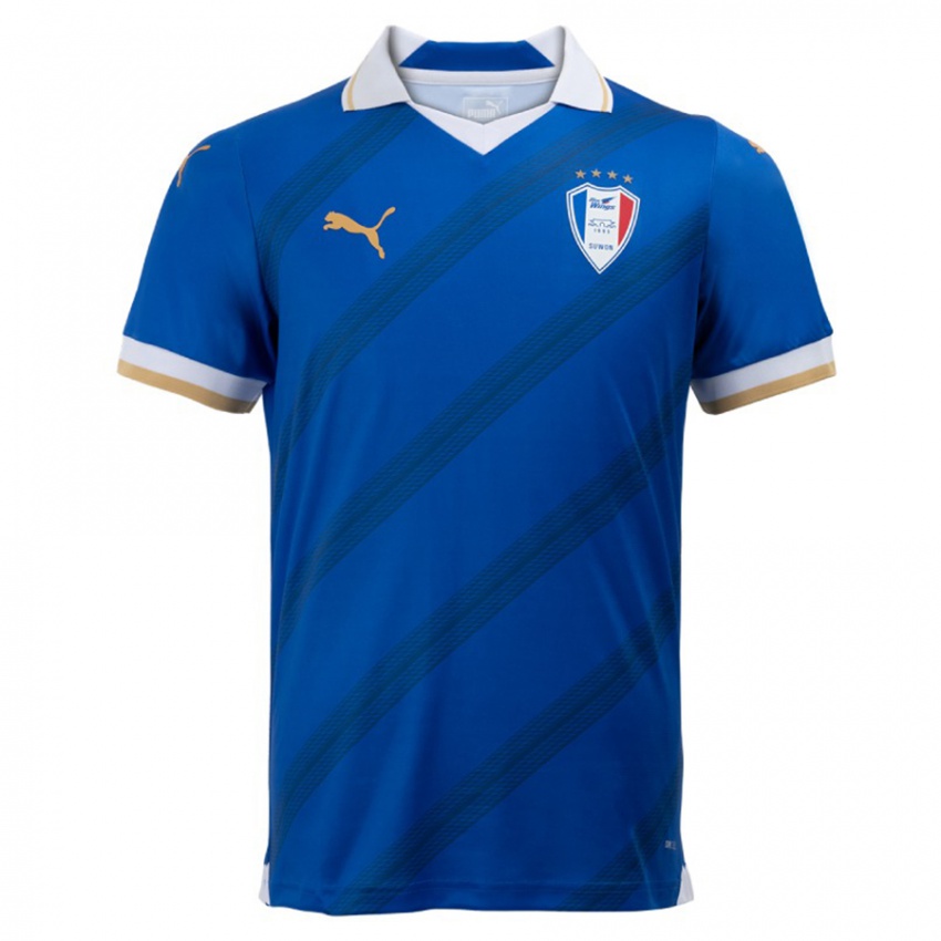 Niño Camiseta Hyun-Jun Roh #4 Azul Blanco 1ª Equipación 2024/25 La Camisa Chile