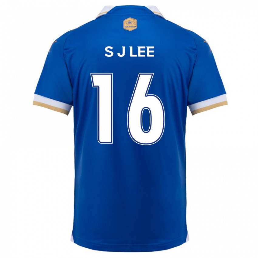 Niño Camiseta Jong-Sung Lee #16 Azul Blanco 1ª Equipación 2024/25 La Camisa Chile