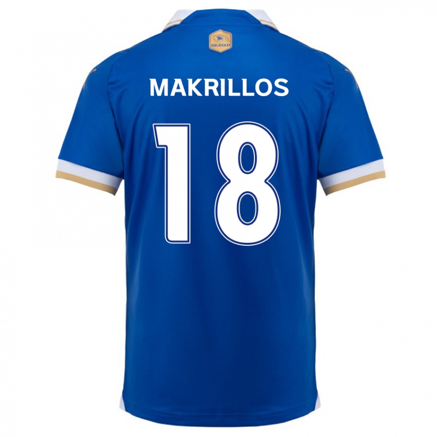 Niño Camiseta Peter Makrillos #18 Azul Blanco 1ª Equipación 2024/25 La Camisa Chile