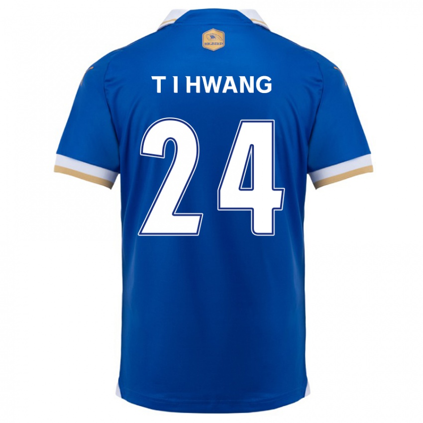 Niño Camiseta In-Taek Hwang #24 Azul Blanco 1ª Equipación 2024/25 La Camisa Chile