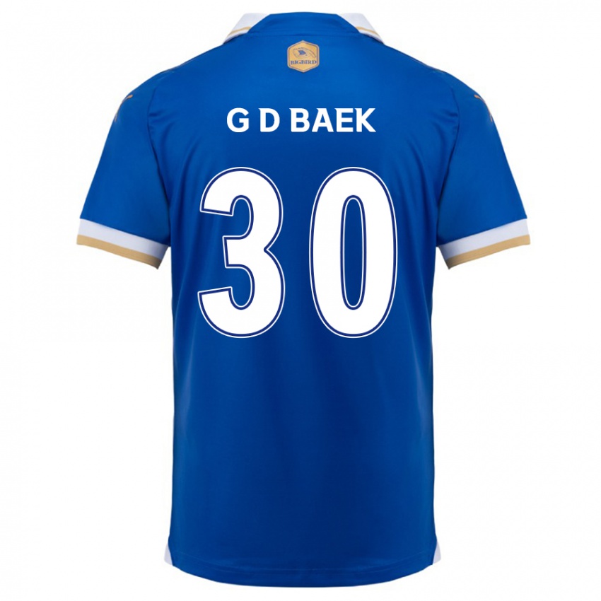 Niño Camiseta Dong-Gyu Baek #30 Azul Blanco 1ª Equipación 2024/25 La Camisa Chile