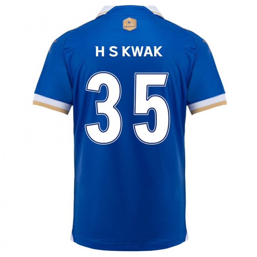 Niño Camiseta Sung-Hoon Kwak #35 Azul Blanco 1ª Equipación 2024/25 La Camisa Chile