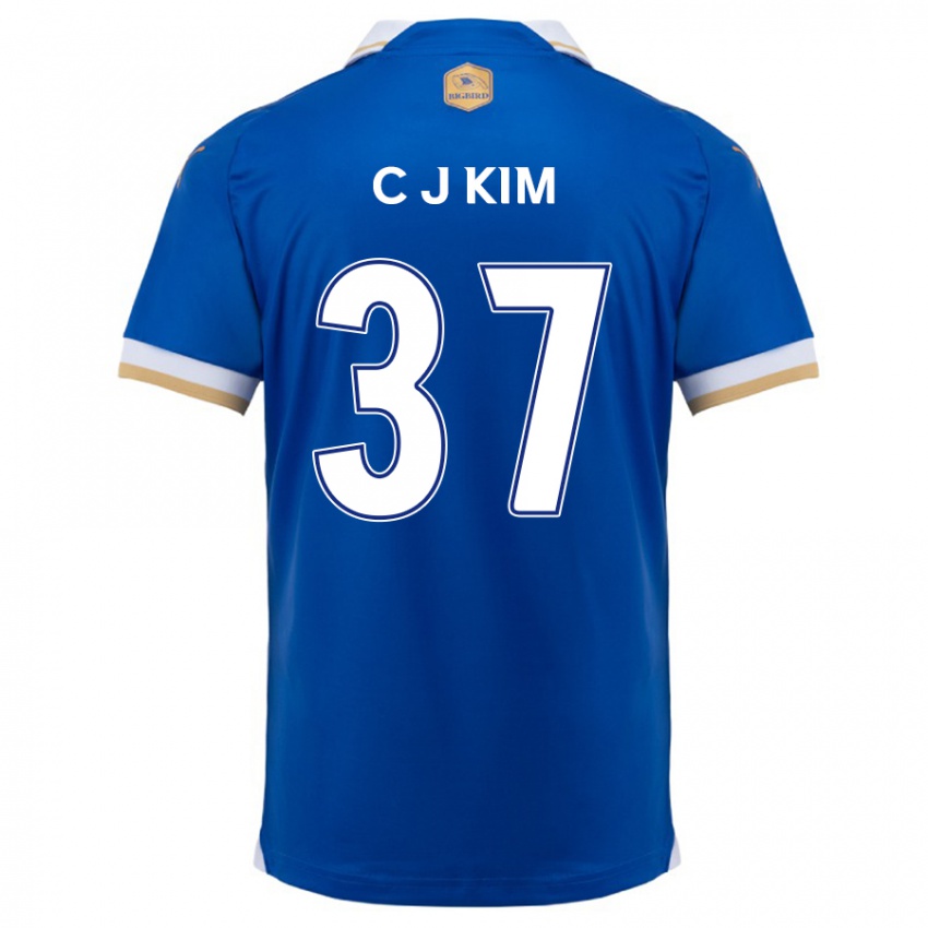 Niño Camiseta Joo-Chan Kim #37 Azul Blanco 1ª Equipación 2024/25 La Camisa Chile