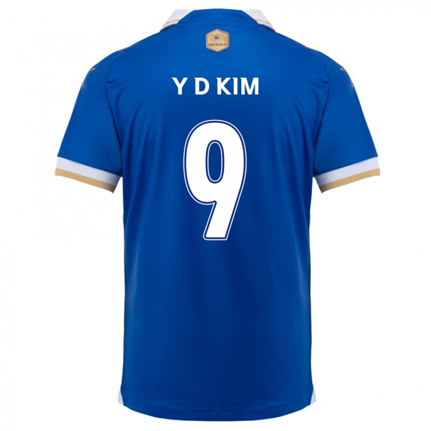 Niño Camiseta Dong-Yeon Kim #9 Azul Blanco 1ª Equipación 2024/25 La Camisa Chile