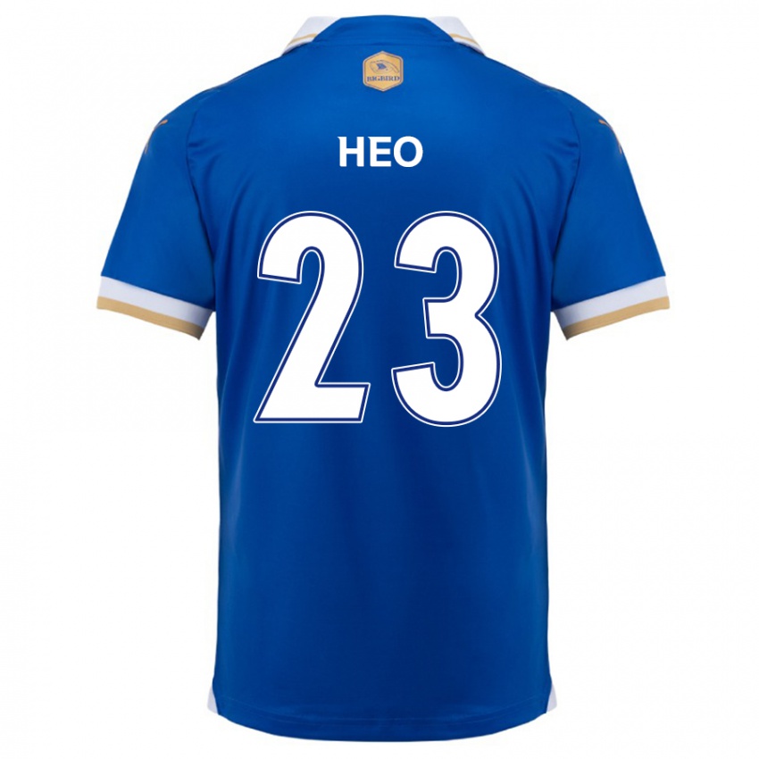 Niño Camiseta Hwan Heo #23 Azul Blanco 1ª Equipación 2024/25 La Camisa Chile