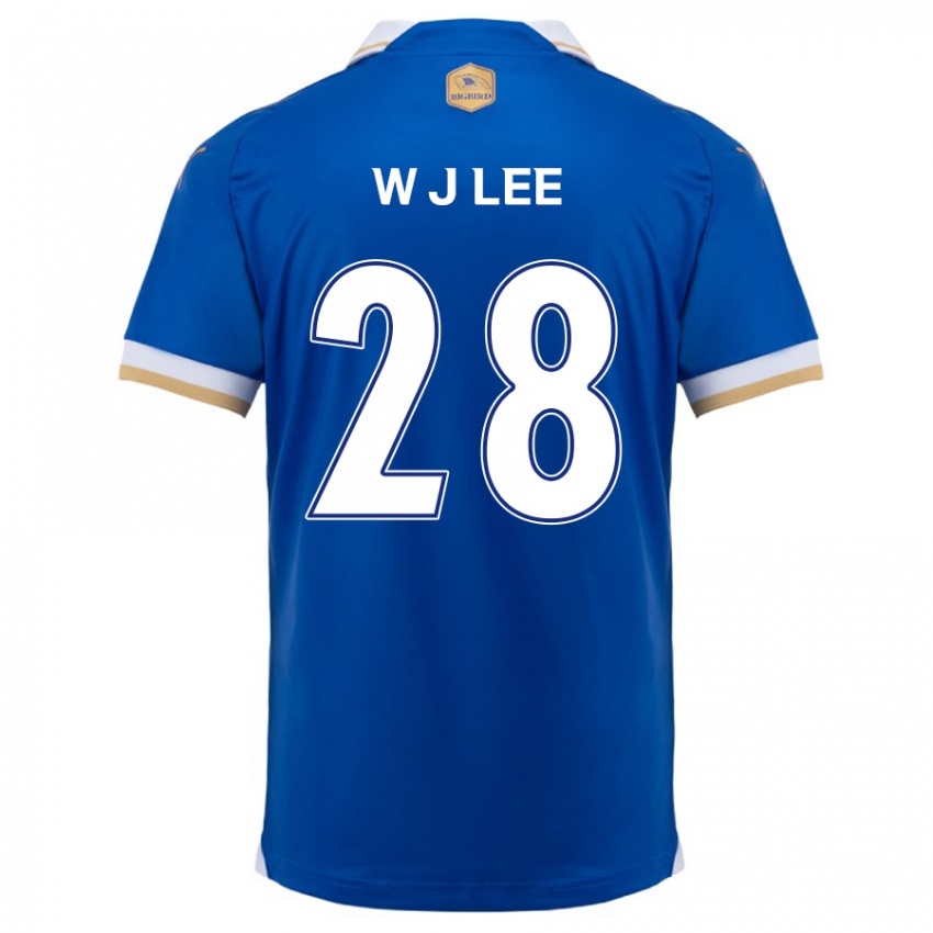 Niño Camiseta Jun-Woo Lee #28 Azul Blanco 1ª Equipación 2024/25 La Camisa Chile