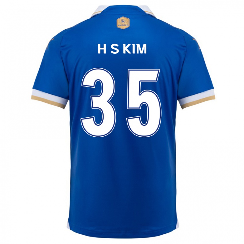 Niño Camiseta Seung-Hyun Kim #35 Azul Blanco 1ª Equipación 2024/25 La Camisa Chile