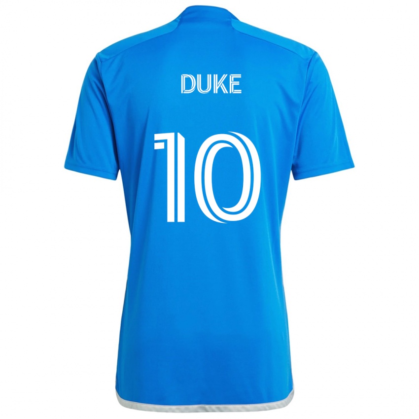 Niño Camiseta Bryce Duke #10 Azul Blanco 1ª Equipación 2024/25 La Camisa Chile