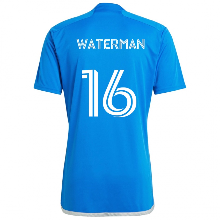 Niño Camiseta Joel Waterman #16 Azul Blanco 1ª Equipación 2024/25 La Camisa Chile