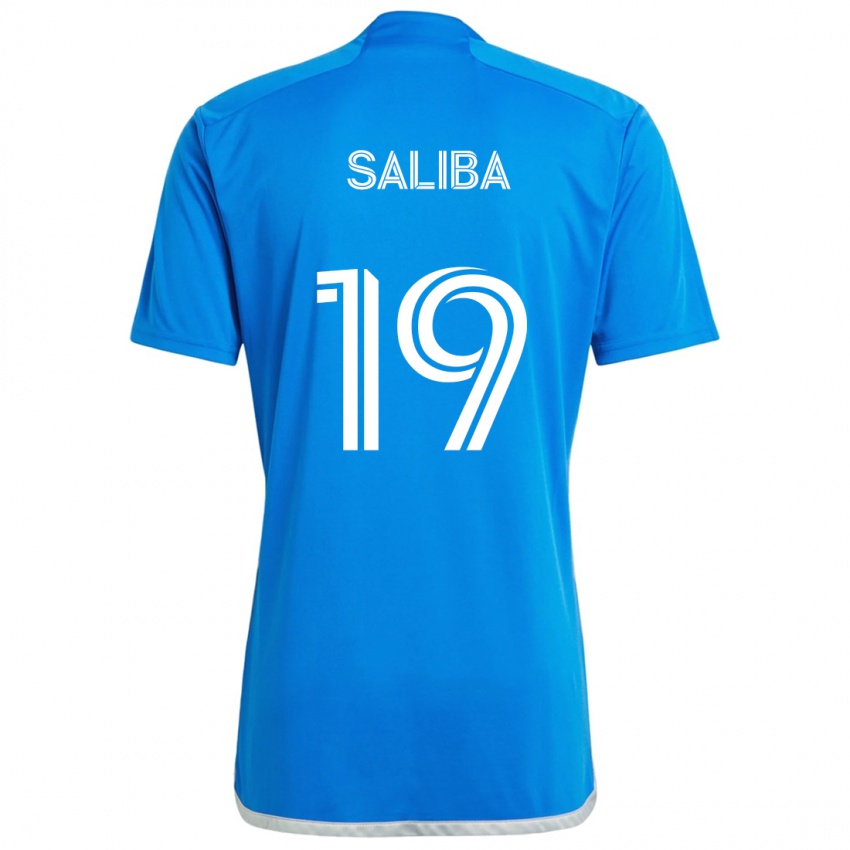 Niño Camiseta Nathan-Dylan Saliba #19 Azul Blanco 1ª Equipación 2024/25 La Camisa Chile