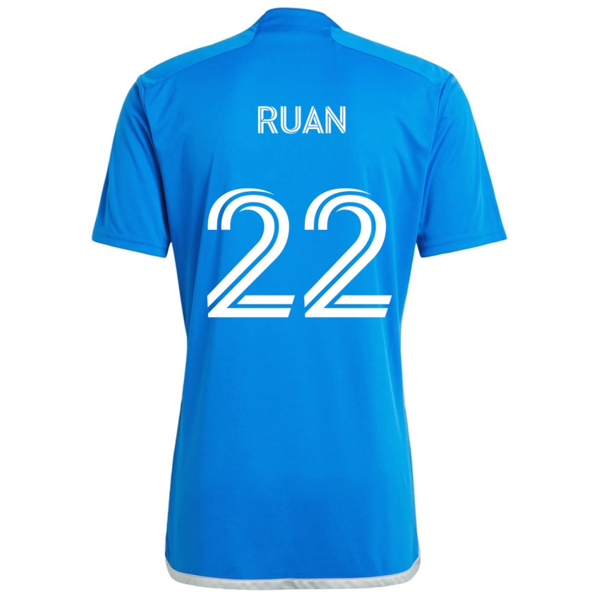 Niño Camiseta Ruan #22 Azul Blanco 1ª Equipación 2024/25 La Camisa Chile