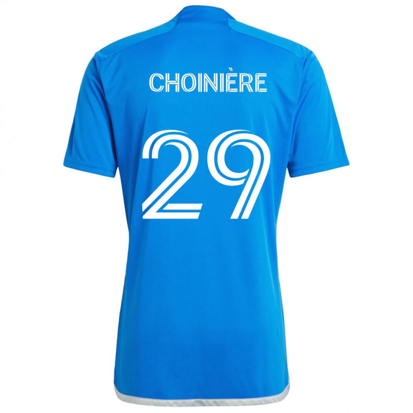 Niño Camiseta Mathieu Choinière #29 Azul Blanco 1ª Equipación 2024/25 La Camisa Chile