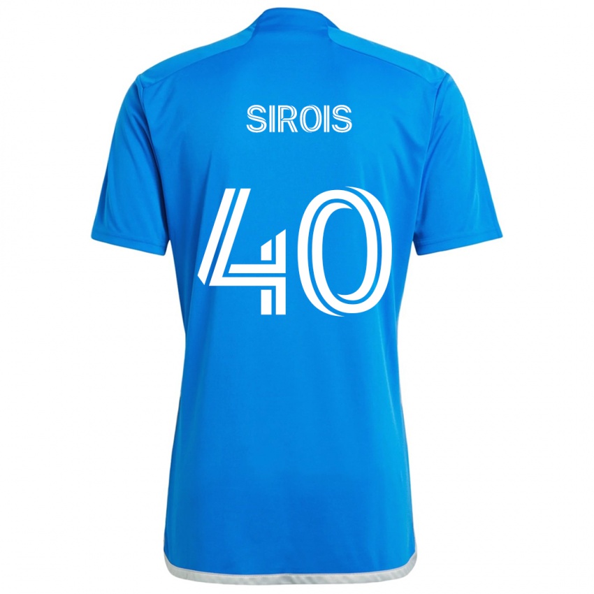 Niño Camiseta Jonathan Sirois #40 Azul Blanco 1ª Equipación 2024/25 La Camisa Chile