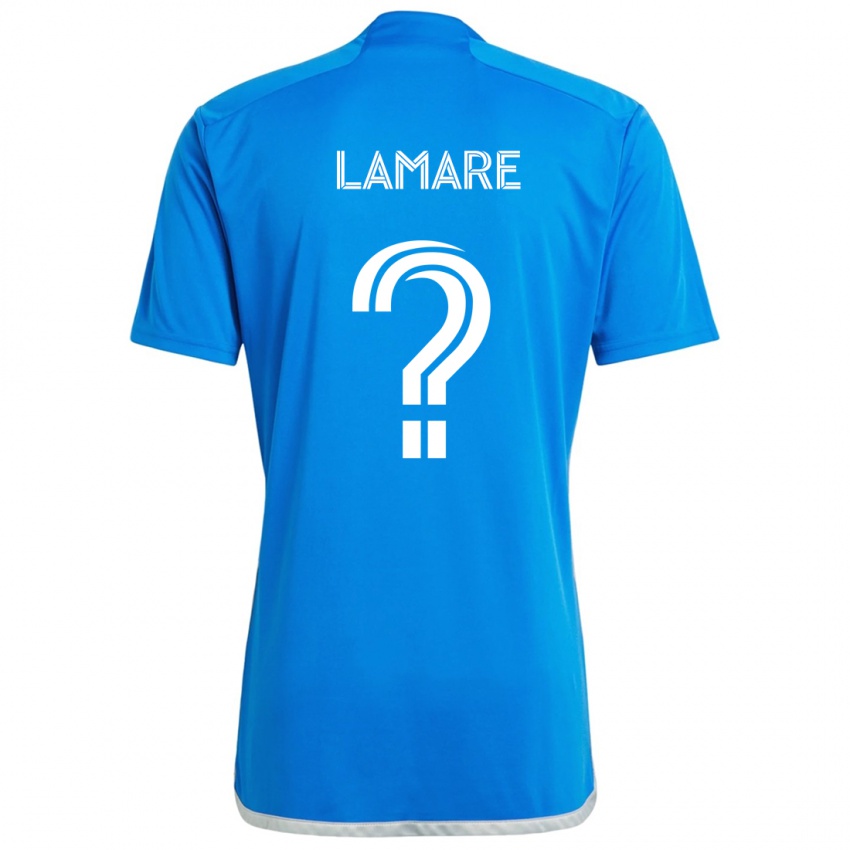 Niño Camiseta Samuel Lamare #0 Azul Blanco 1ª Equipación 2024/25 La Camisa Chile