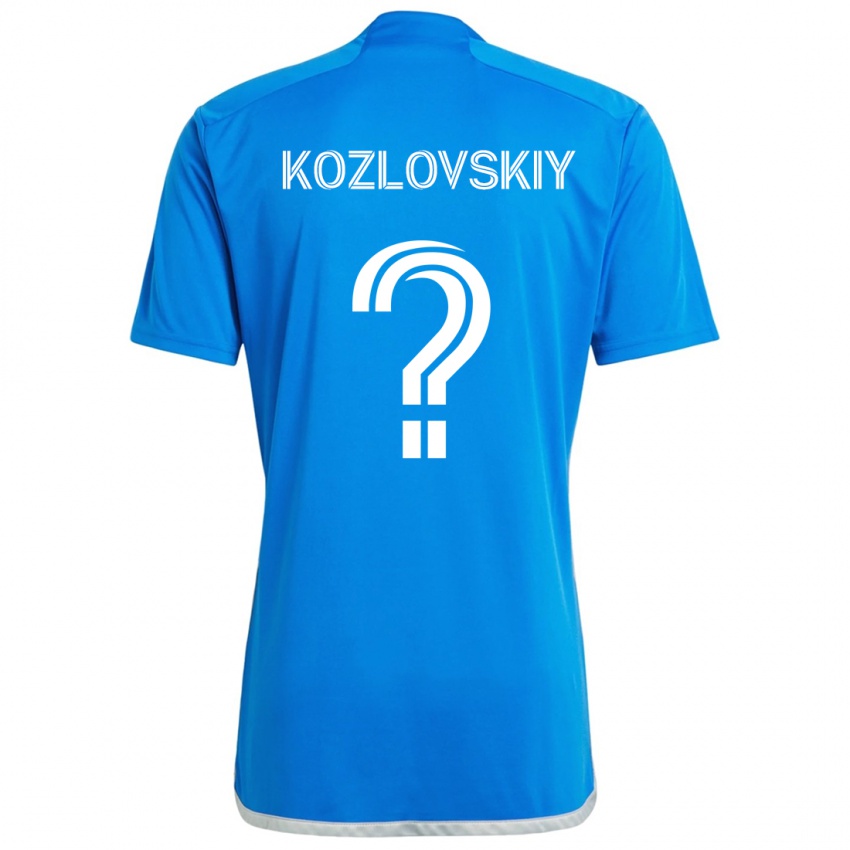 Niño Camiseta Sergei Kozlovskiy #0 Azul Blanco 1ª Equipación 2024/25 La Camisa Chile