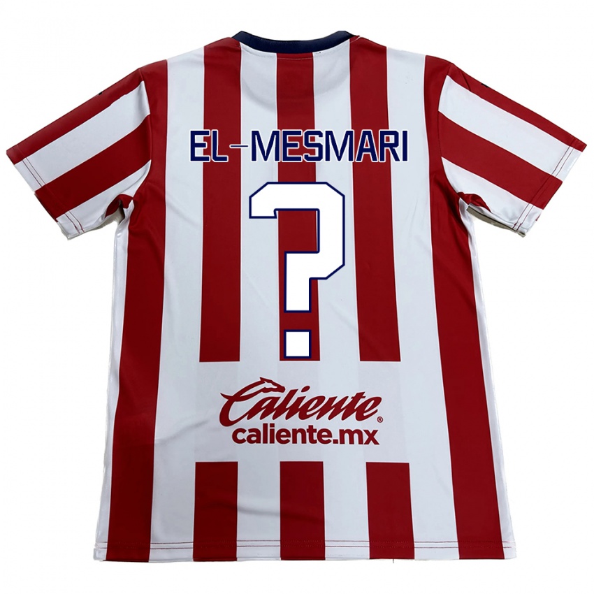 Niño Camiseta Bruce El-Mesmari #0 Rojo Blanco 1ª Equipación 2024/25 La Camisa Chile