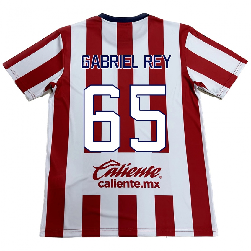 Niño Camiseta Luis Gabriel Rey #65 Rojo Blanco 1ª Equipación 2024/25 La Camisa Chile