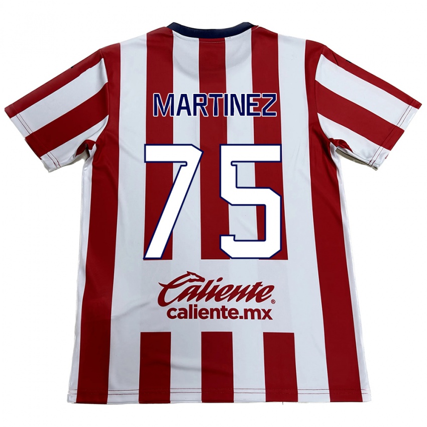 Niño Camiseta Isaac Martínez #75 Rojo Blanco 1ª Equipación 2024/25 La Camisa Chile