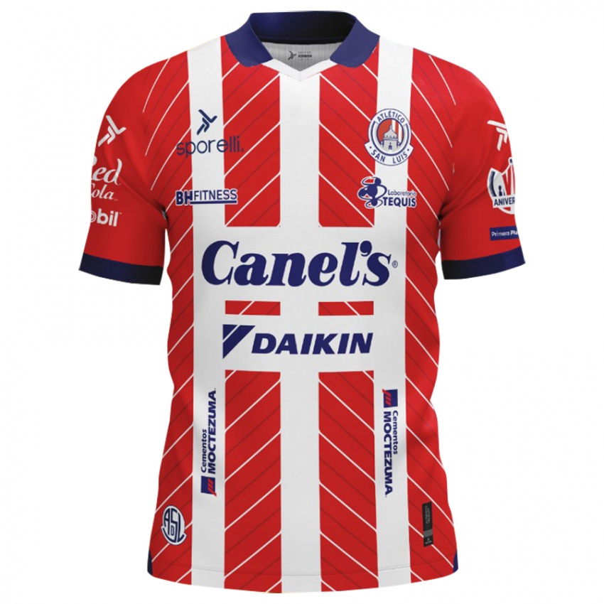 Niño Camiseta Juan Manuel Sanabria #8 Rojo Blanco 1ª Equipación 2024/25 La Camisa Chile