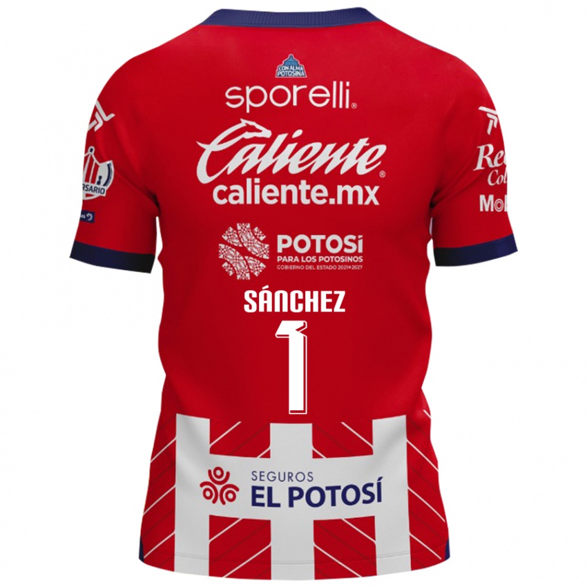 Niño Camiseta Andrés Sánchez #1 Rojo Blanco 1ª Equipación 2024/25 La Camisa Chile