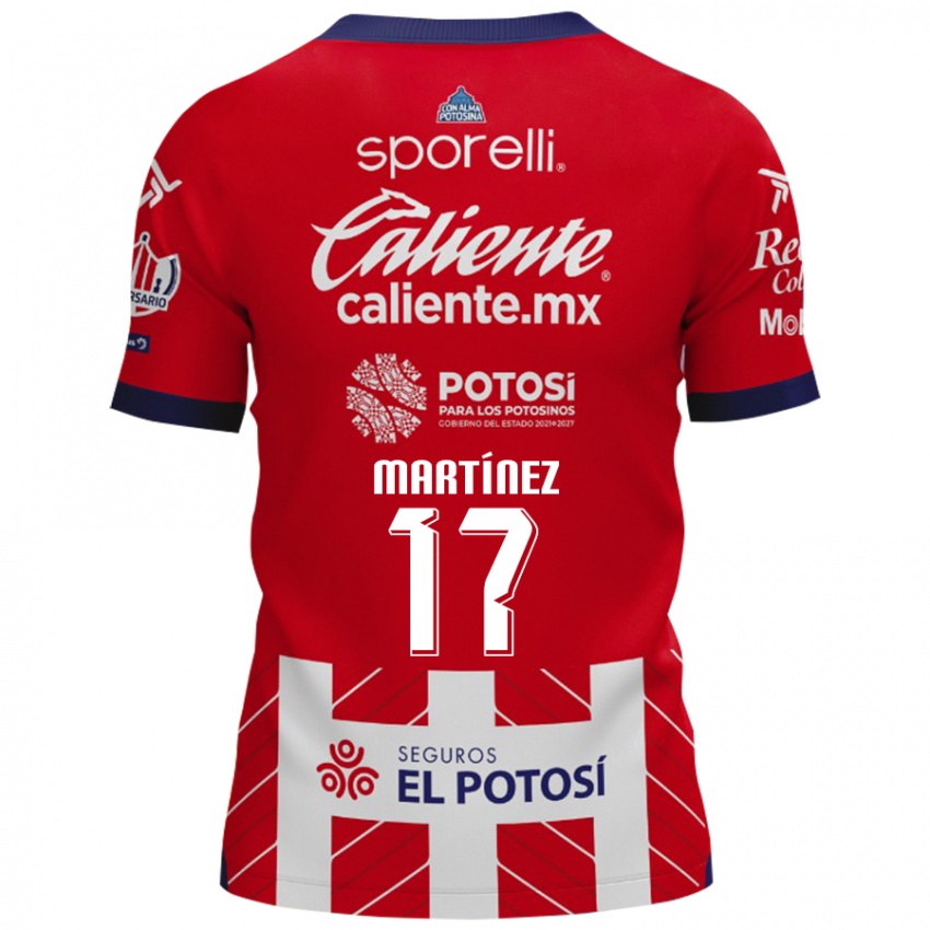 Niño Camiseta Gabriel Martínez #17 Rojo Blanco 1ª Equipación 2024/25 La Camisa Chile