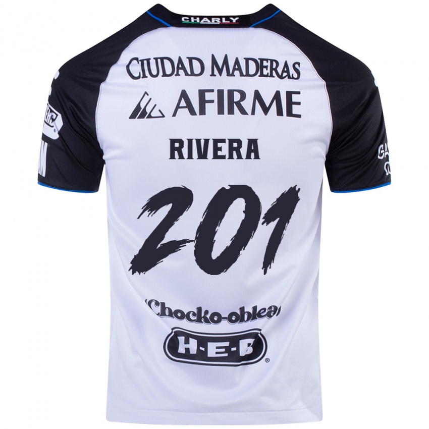 Niño Camiseta Christian Rivera #201 Azul Negro 1ª Equipación 2024/25 La Camisa Chile