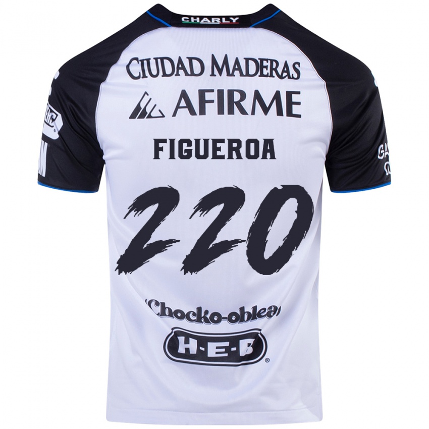 Niño Camiseta Christopher Figueroa #220 Azul Negro 1ª Equipación 2024/25 La Camisa Chile