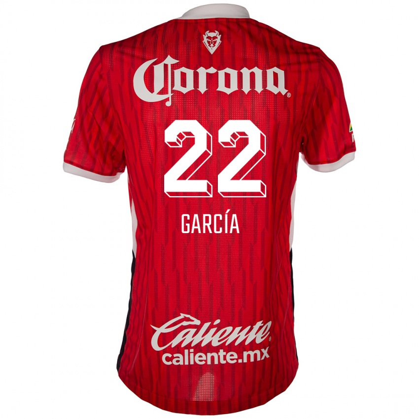 Niño Camiseta Luis García #22 Rojo Blanco 1ª Equipación 2024/25 La Camisa Chile