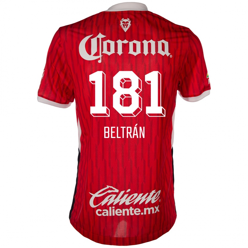 Niño Camiseta Ronaldo Beltrán #181 Rojo Blanco 1ª Equipación 2024/25 La Camisa Chile