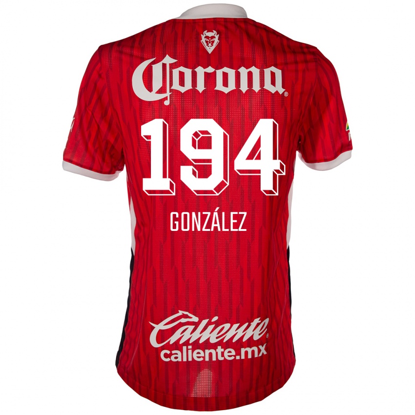 Niño Camiseta Cristopher González #194 Rojo Blanco 1ª Equipación 2024/25 La Camisa Chile