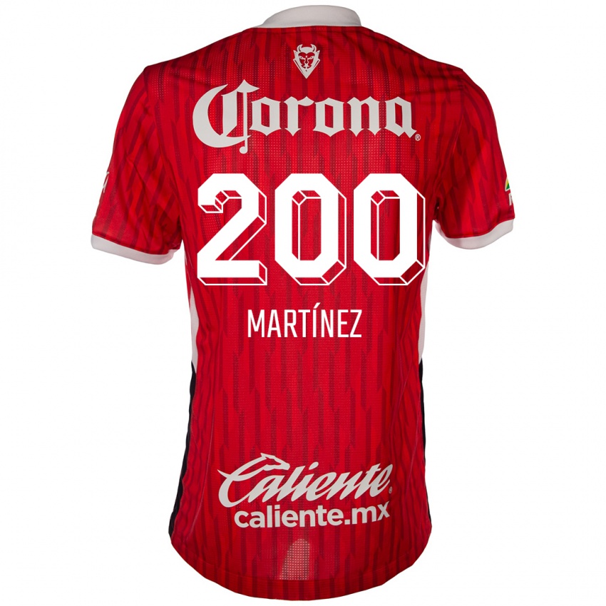 Niño Camiseta Edgar Martínez #200 Rojo Blanco 1ª Equipación 2024/25 La Camisa Chile