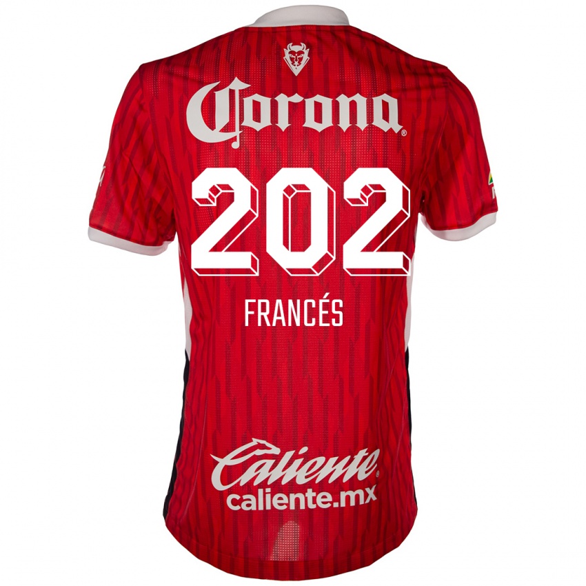 Niño Camiseta Lenin Francés #202 Rojo Blanco 1ª Equipación 2024/25 La Camisa Chile