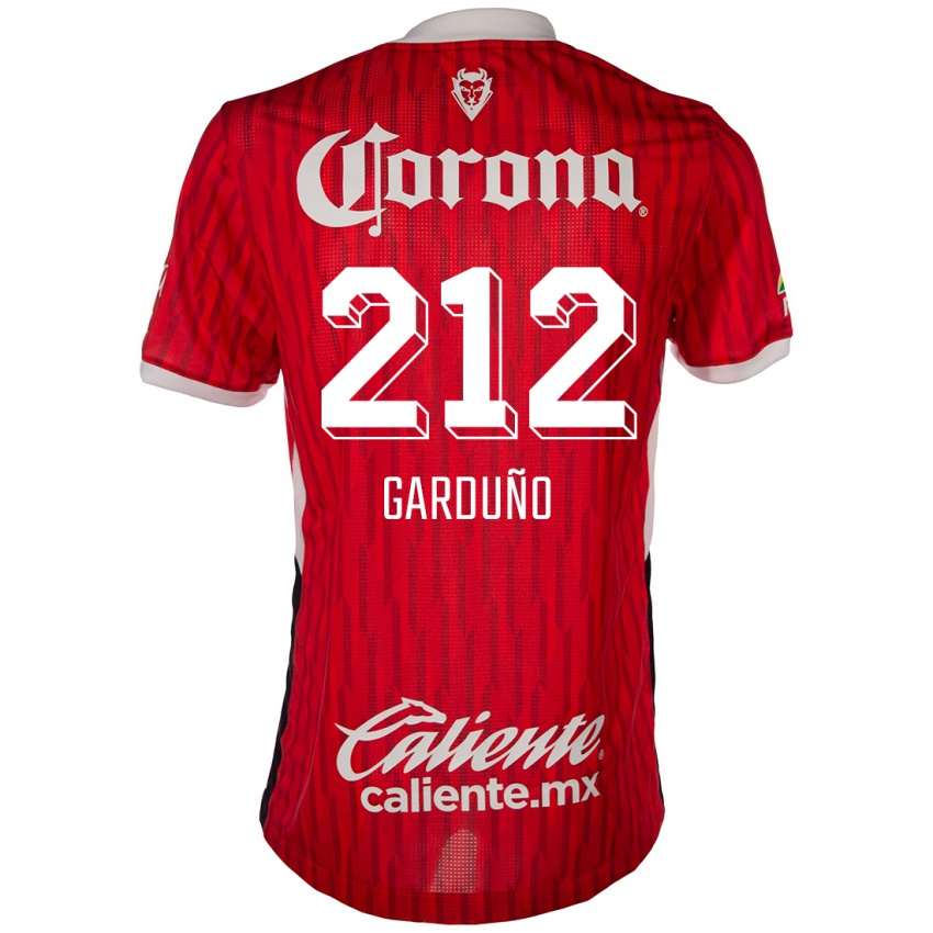 Niño Camiseta Carlos Garduño #212 Rojo Blanco 1ª Equipación 2024/25 La Camisa Chile