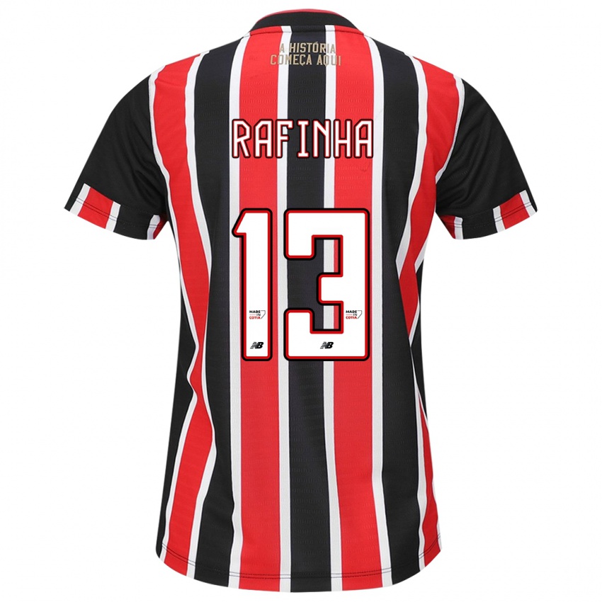 Niño Camiseta Rafinha #13 Negro Rojo Blanco 2ª Equipación 2024/25 La Camisa Chile