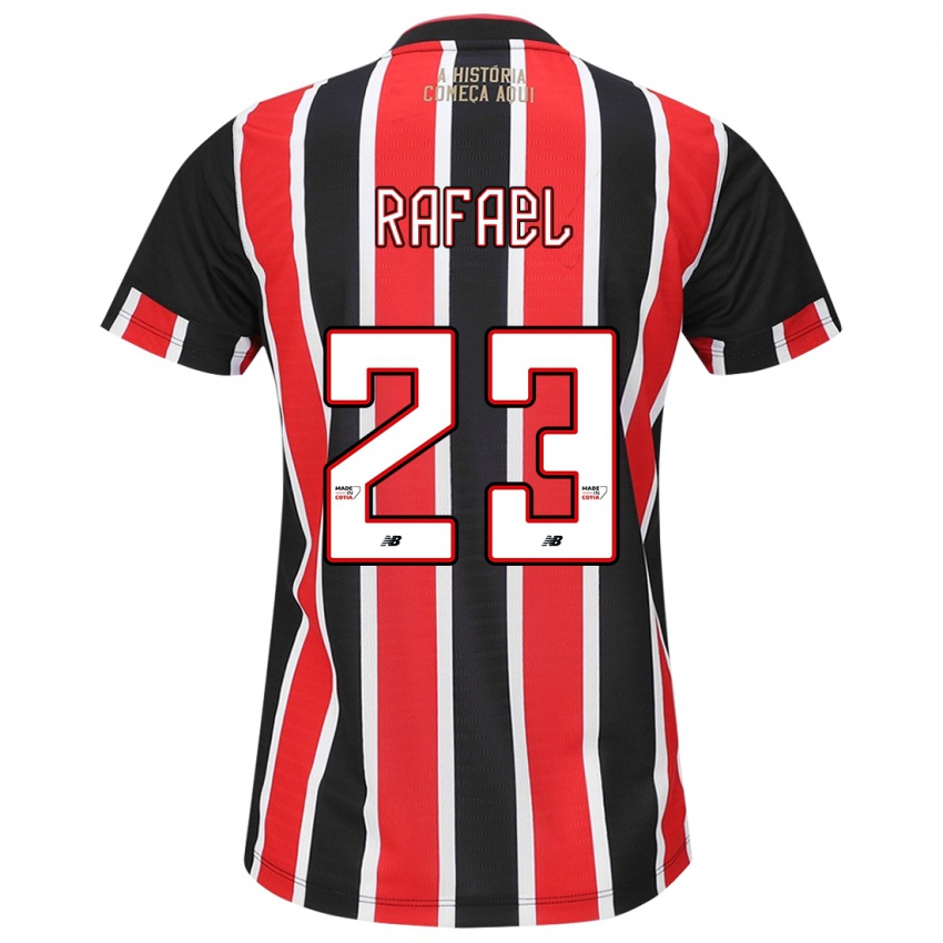 Niño Camiseta Rafael #23 Negro Rojo Blanco 2ª Equipación 2024/25 La Camisa Chile