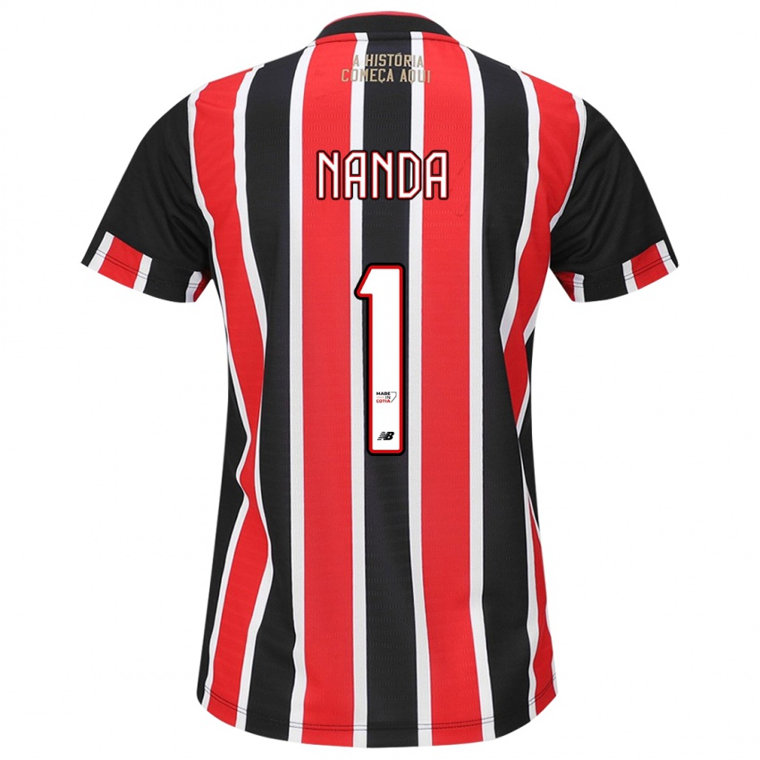 Niño Camiseta Nanda #1 Negro Rojo Blanco 2ª Equipación 2024/25 La Camisa Chile