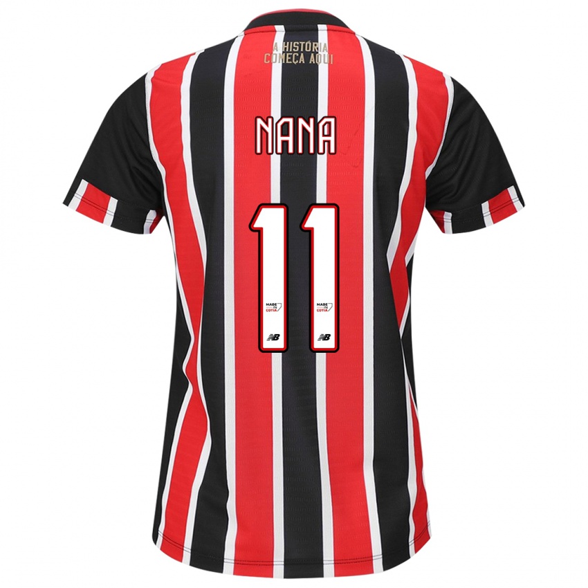 Niño Camiseta Nana #11 Negro Rojo Blanco 2ª Equipación 2024/25 La Camisa Chile