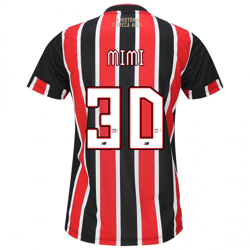 Niño Camiseta Mimi #30 Negro Rojo Blanco 2ª Equipación 2024/25 La Camisa Chile