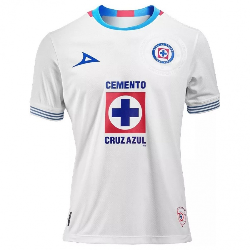 Niño Camiseta Zadiel Pineda #238 Blanco Azul 2ª Equipación 2024/25 La Camisa Chile