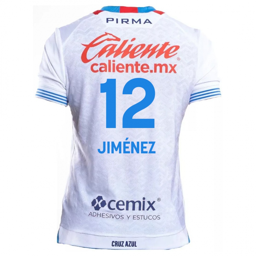 Niño Camiseta Luis Jiménez #12 Blanco Azul 2ª Equipación 2024/25 La Camisa Chile